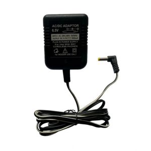 6.5V 500mA DC Power Adapter Power Supply AC Input 200-240 V for Toys- Cordless Phones- FM Radio- Other Electronic - IT Gadgets (Black)
