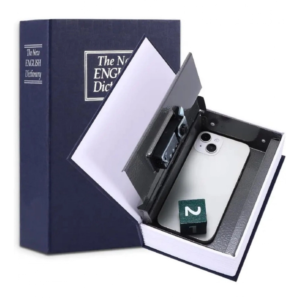 Generic Secret Book Safe with Number Locker (Blue)